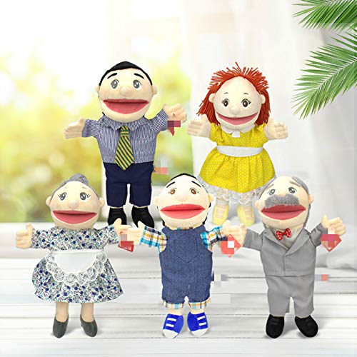Marionetas 5 unids / set 30cm familia marioneta de boca abierta nuevo...