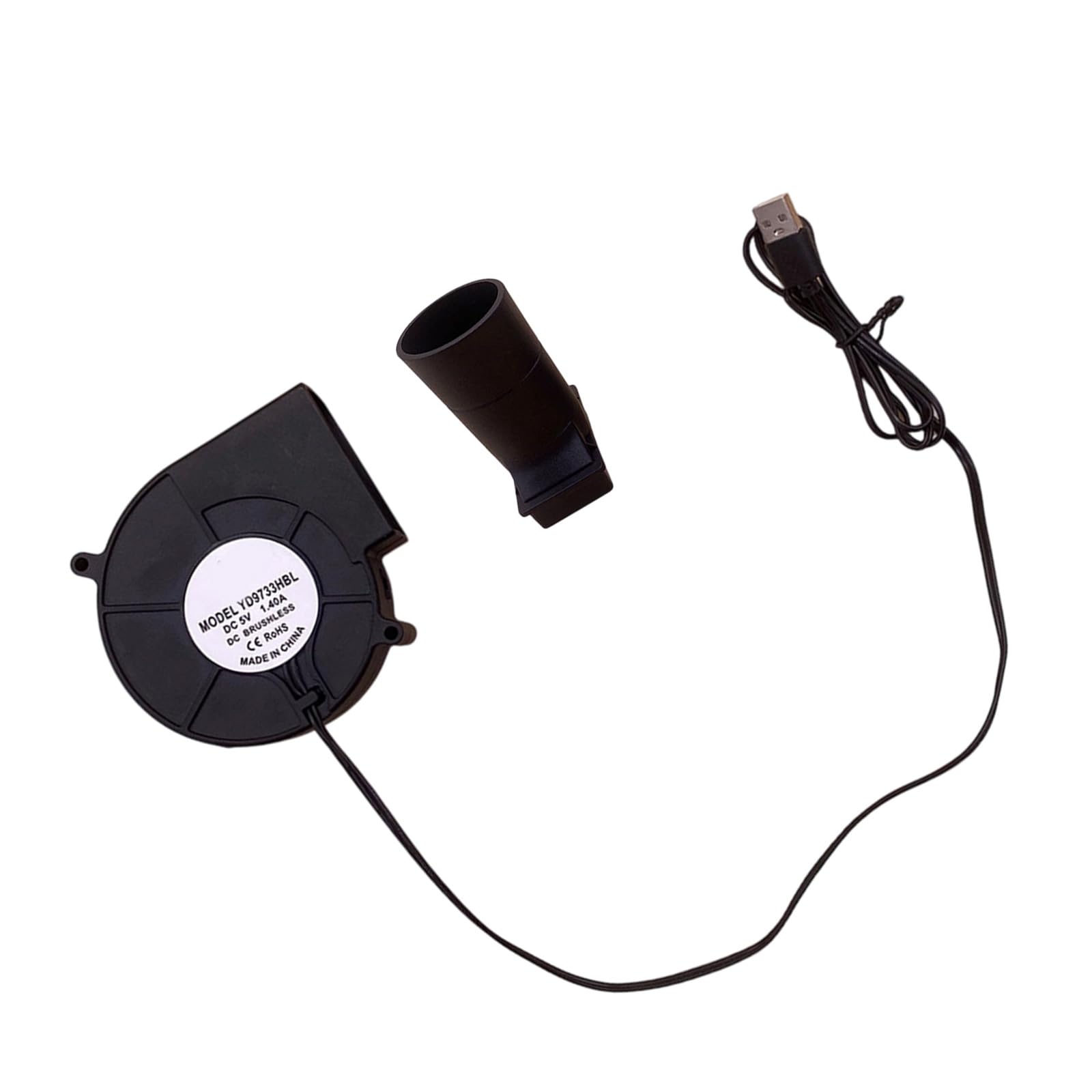 Cazstyk Oversized Air Outlet 3500Rpm Centrifugal Fan Air Blower 5V For Effortless Charcoal Ignitions In Barbecues Wood Stove And Outdoor Use Bbq Blower Fan