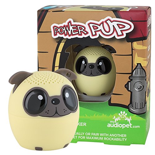My Audio Pet Mini Bluetooth Animal Wireless Speaker with True Wireless Stereo Technology – Pair with Another TWS Pet for Powerful Rich Room-Filling Sound – (Power Pup)