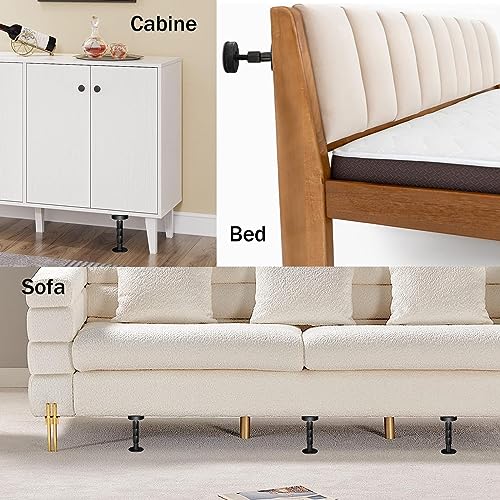 Cokritsm 4Pack Headboard Stoppers For Wall, Black Headboards For Beds, Bed Base Frame AntiShake