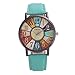 Produktbild Armbanduhr Damen Ronamick Womens Unisex Retro Casual Kunstleder Analoge Quarzuhr Armbanduhr Armband Uhr Uhren (Grün)