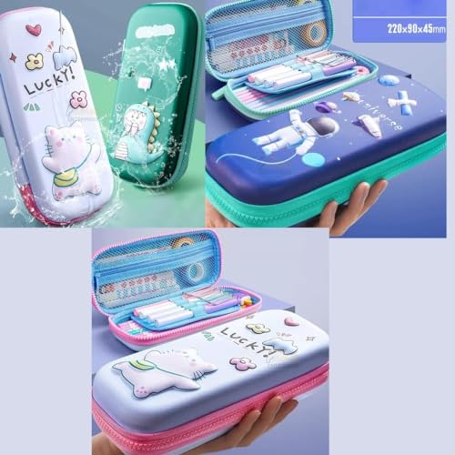 Image of Pencil Case, Cute Cartoon Pencil Pouch 3D Embossed Design Novelty Pencil for Case Gift for Students Kids (Universe Small Pouch)