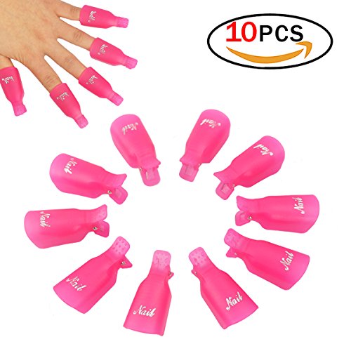10PCS Plastic Acrylic nail art soak off clip Cap