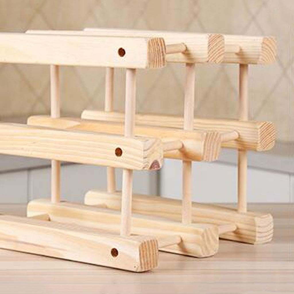 Wine Rack Wine Rack Solid Wood Floor-Standing Wine Rack Display Stand Living Room Bar Kettle Storage Rack Goblet Rack for Bar Kitchen Cabinet