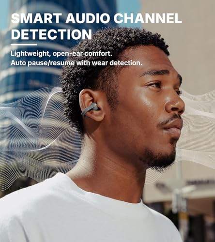Image of Edifier R1 Open-Ear True Wireless Earbuds, Bluetooth 5.4 Clip-On Headphones, AI Clear Calls, Left /Right Interchangeable, 28H Playtime, Fast Charging, Multipoint Connection, App Control, IP56, Gray