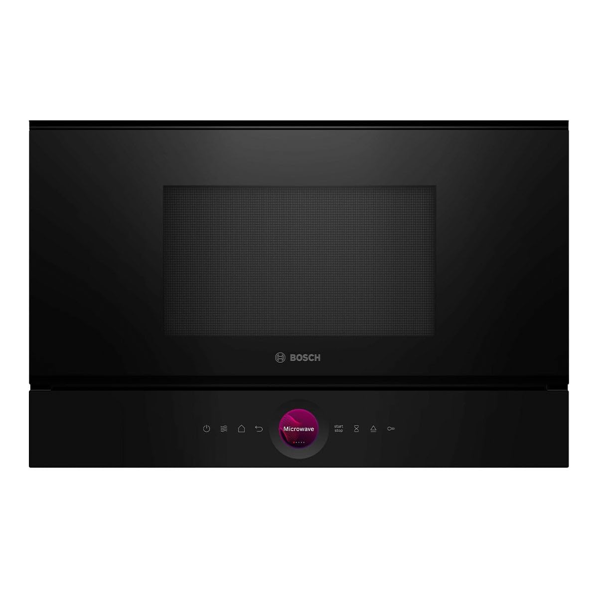 Bosch BFR7221B1, Serie 8, Microonde da incasso, 7 Programmi automatici cottura, Display TFT Touch, Cavità in acciaio Inox, Tecnologia inverter, Nero
