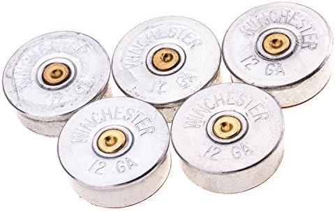 War Monkey 12 Gauge Polished Shotgun Shell Magnets in Chrome - Set of 5