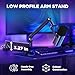 InnoGear Low Profile Mic Arm, 360° Rotatable Microphone Boom Arm Mic Stand for Fifine AM8 K669B Blue Yeti HyperX QuadCast SoloCast AT2020, with Mic Clip 3/8