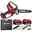 Amazon.com: BITOON 8-Inch Mini Chainsaw with 2PCS 3.0Ah Battery and ...