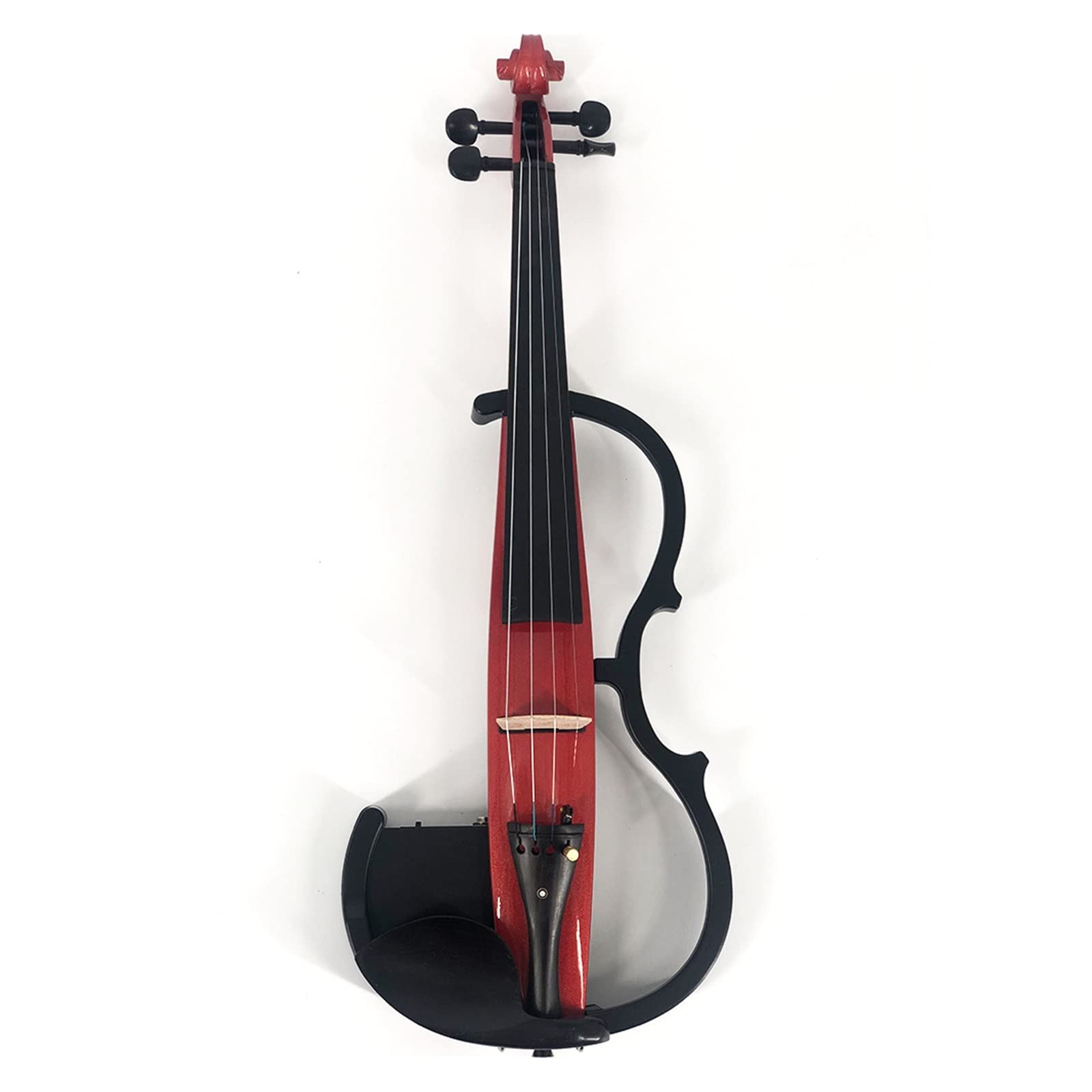 Strumento Musicale per Violino Elettronico Professionale Rosso per Principianti con Set di Accessori per Cuffie con Cavo Violini per Studenti