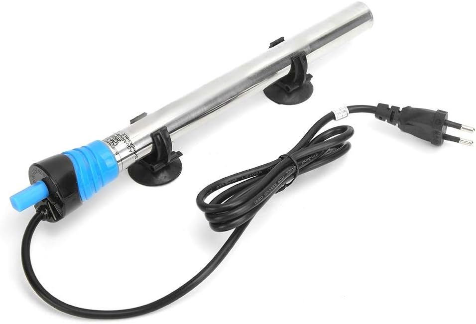 Zerodis Aquarium-Heizung, Edelstahl-Heizstab, automatisch, konstant, einstellbare Temperatur mit Saugnapf für Aquarium, Aquarium (500 W EU)