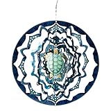 VP Home Kinetic Wind Spinner - Large Mandala Turtle - Colorful Garden Metal Outdoor Spinners - Unique Yard Wind Catchers - 3D Garden Wind Art Sculpture - Lawn and Patio Hanging Windmill Decorations