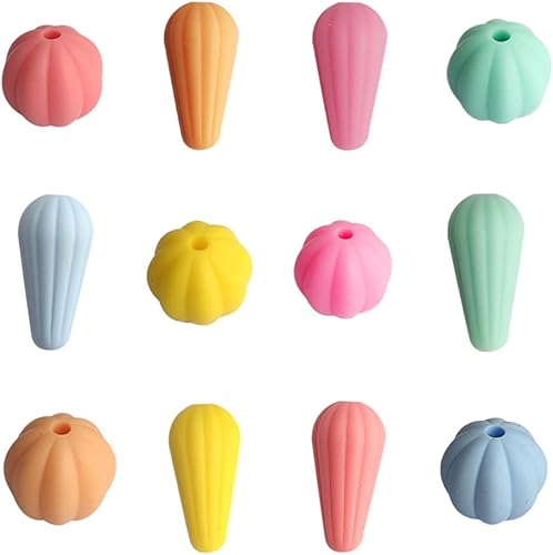 12 tapones de aguja de tejer de cuentas coloridas, protectores de punta de aguja de silicona, bonitos protectores de punto pequeños para tejer,