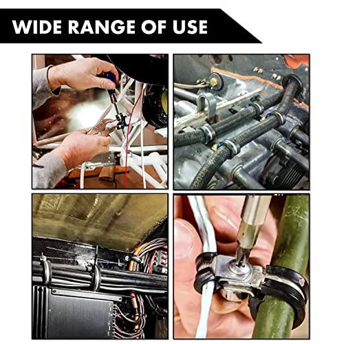 Kable Kontrol 100 Pack 3/4 Inch Aluminum Cable Clamps, Rubber Coated Insulated Wire Clamp, Cable Management For Hose, Steel Pipe, Wires, Cords, Conduits, Construction And Automotive #TOP6