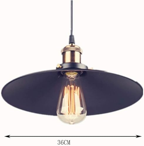 Miniatura 8 de Lámpara de techo de estilo rústico americano, estilo retro industrial, barra de suspensión de luz con acabado negro, lámpara colgante Loft Bar Shop