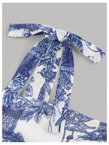 Floerns Girl's Floral Print Tie Shoulder Camisole Sleeveless Vacation Cami Tops3