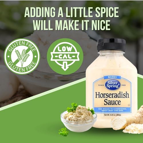 Horseradish Sauce Bundle. Includes One - 9.25 Oz Silver Spring Horseradish Bottle Comes with Good for My Box, Creamy Horseradish Cream – Ideal for Sandwiches, Roast Beef, and Culinary Delights.