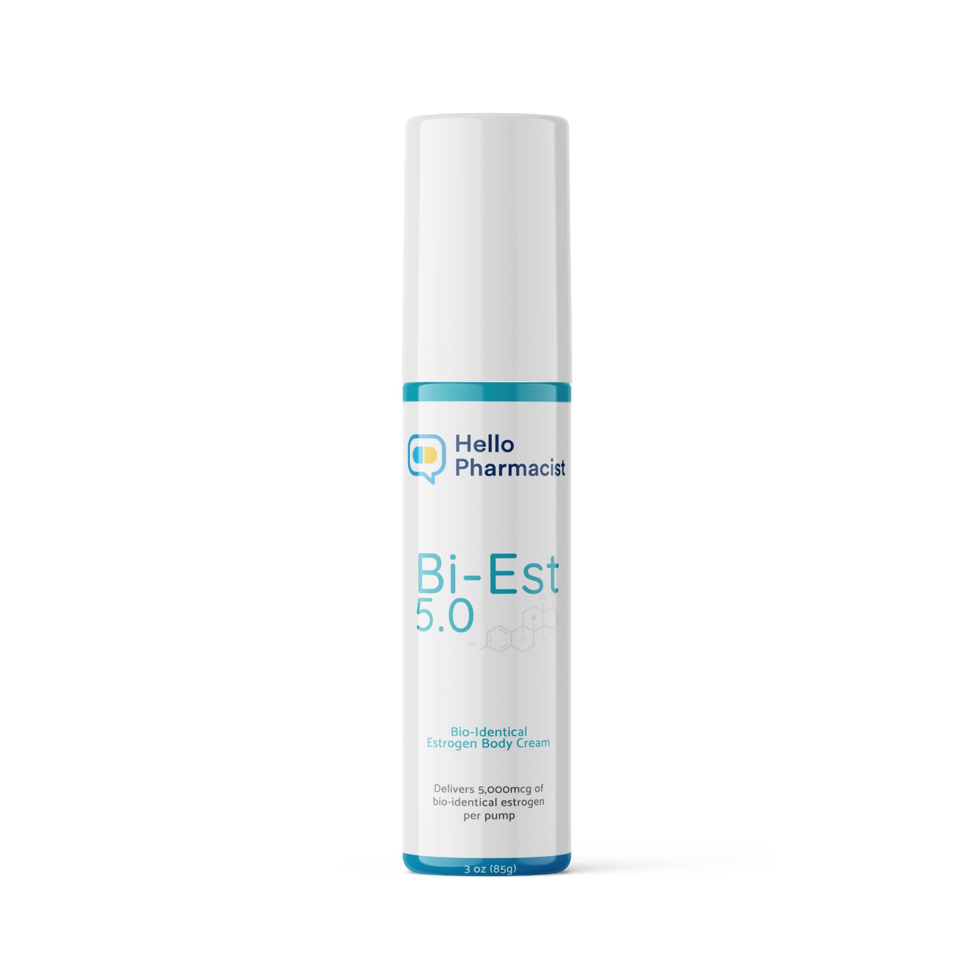 HelloPharmacist All Natural Bioidentical Estrogen (Estriol & Estradiol) Bi-EST 5.0 - Hormone Replace