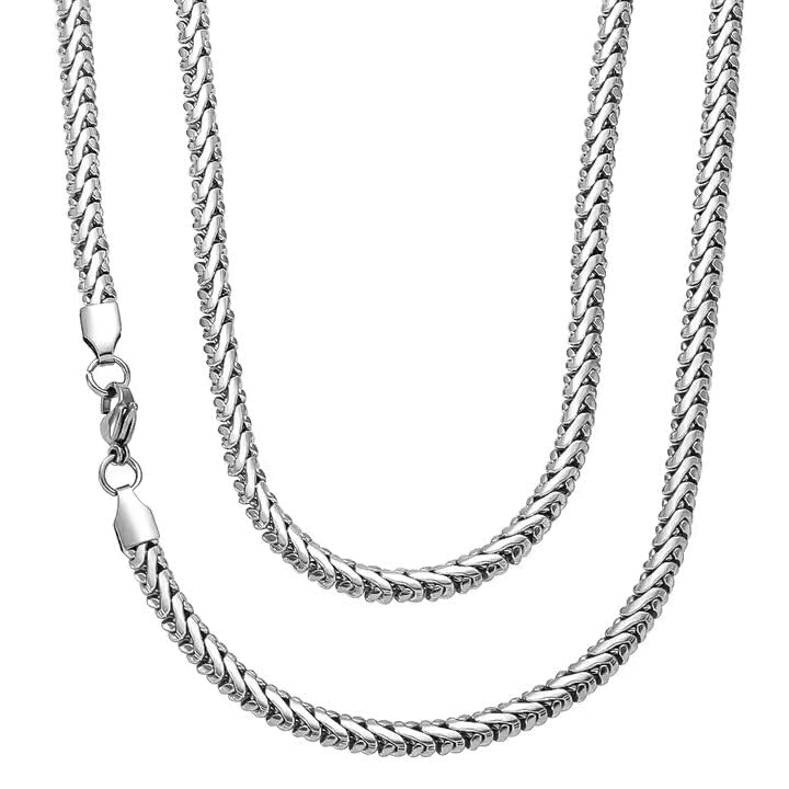 Image of THE MEN THING Chain for Men, Luxury Pure Titanium Steel Chain | Silver Stainless Steel Chain | Necklace Jewellery for Men & Boys