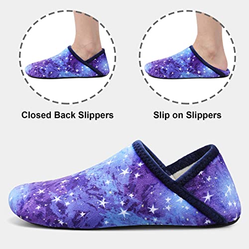 Image of Fires Womens Mens Slippers with Rubber Sole Soft-Lightweight House Slipper Socks Around House Shoes Non Slip Indoor /Outdoor