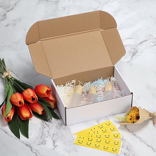 Image of RLAVBL 9x6x3 Shipping Boxes Set of 25, White Corrugated Cardboard Box for Packing, Mailing, Business