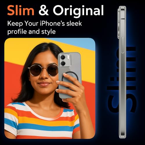 Image of Jkobi Lifetime Anti-Yellow MagSafe Compatible Clear Back Cover Case for Oppo A5X (Sleek Hard Crystal | Shockproof and Camera Protection)