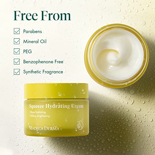 Madeca Derma Squeeze Hydrating Facial Cream For Women - Deep Hydration And Glossy Brightning, Fresh Squeezed Fruits And Vegetables, Prickly Pear Cactus & Carica Papaya, Vita Squeeze Complex, 1.69 Fl.oz #TOP5