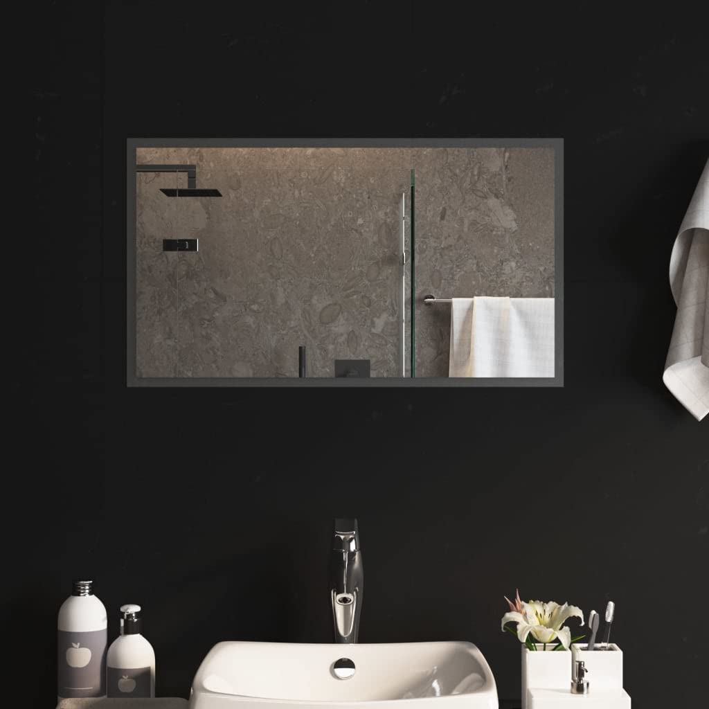 VidaXL Miroir LED Salle De Bain 30x60 Cm – Miroir Maquillage Cosmétique Lumineux USB IP65 – Installation Horizontale Ou Verticale