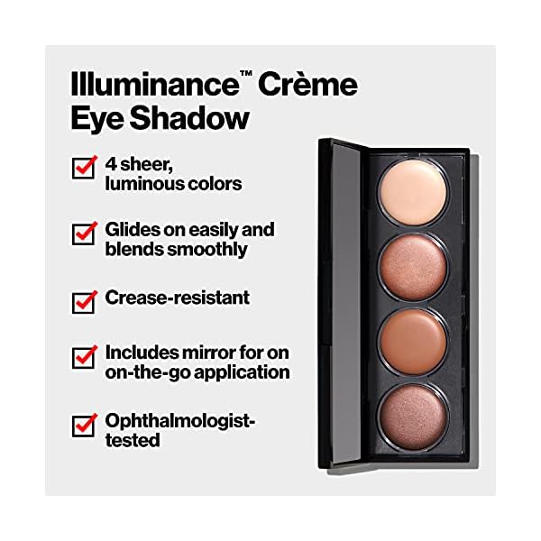 Revlon CrÃ¨me Eyeshadow Palette, Illuminance Eye Makeup with Crease- Resistant Ingredients, Creamy Pigmented in Blendable Matte & Shimmer Finishes, 710 Not Just Nudes, 0.12 Oz