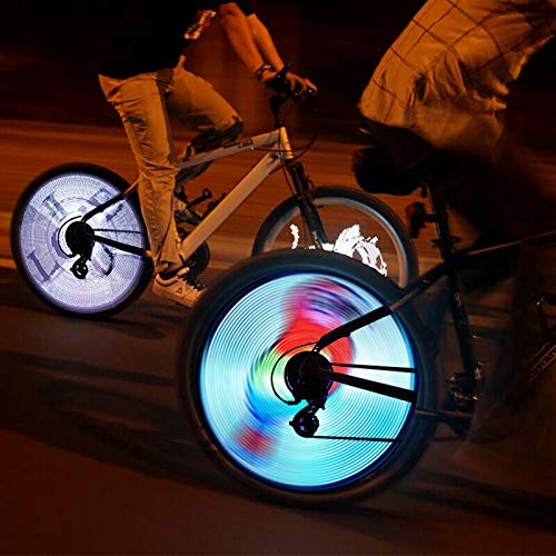 TriLance 1PC DIY Programmierung Speichen lichter, Fahrradlampe LED Speichenlicht USB Wiederaufladbare Fahrrad Rad Licht, IPX6 Wasserdicht für