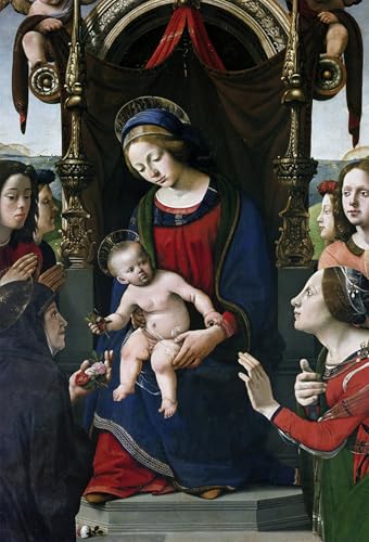 Cuadro de la Virgen y el Niño para decorar tu salón con elegancia clásica