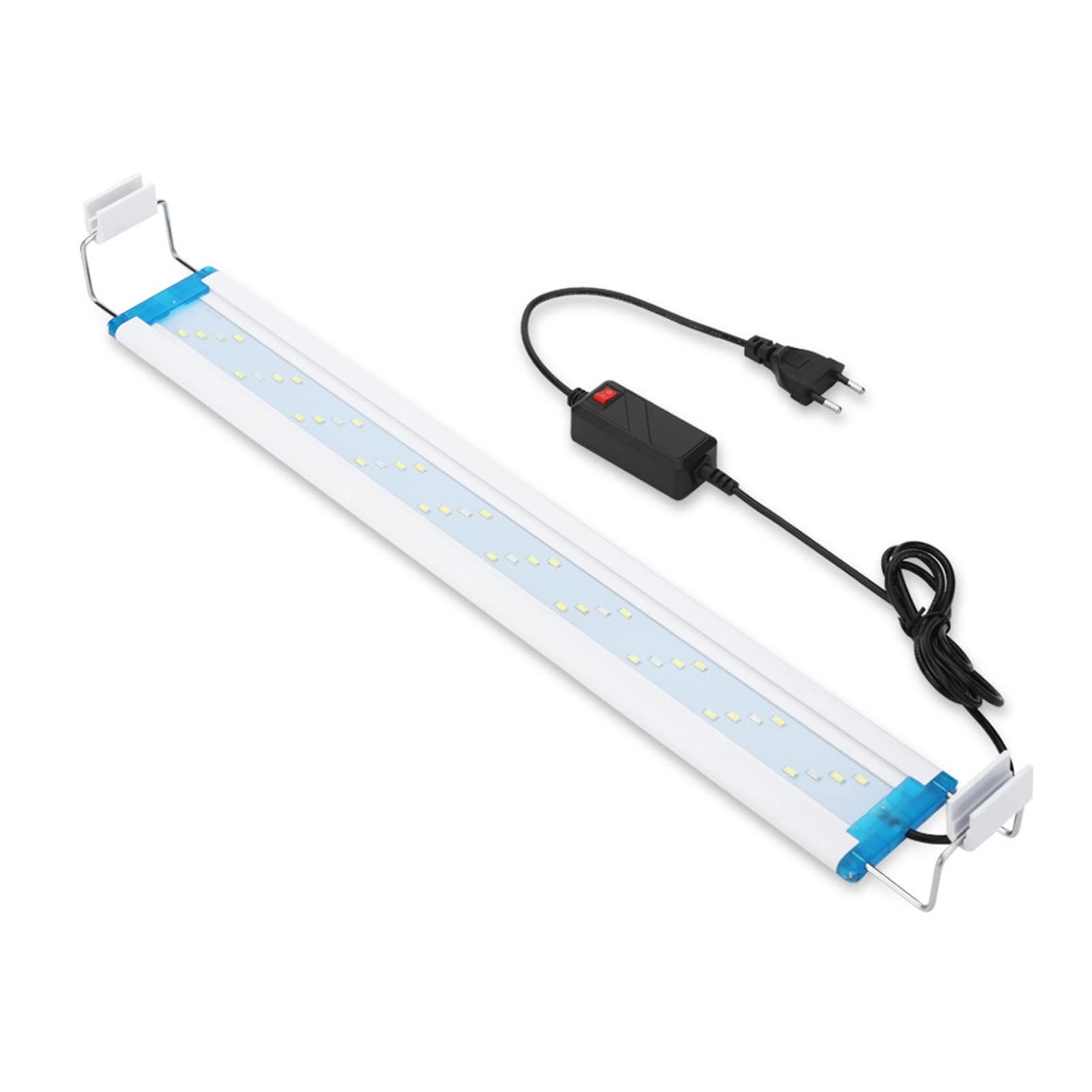 Acuario Luz LED Tanque de Peces súper Delgado Planta acuática Paisaje Crecer Iluminación Lámpara de Clip Brillante 18-71 cm para Tanque de Peces (Color : SDW-B60BW-US)