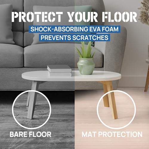 Image of Yes4All EVA Interlocking Mats, Puzzle Floor Tiles, Foam Floor Padding with Border for Furniture, Home Space, Living Room, Garage 11,22,32 SQFT