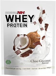 Muscle Nh2 Whey Protein Powder Milk Protein, Soy Free, Gluten Free, Naturally Occurring BCAAs, Chocolate Coconut Flavour, 900g, 30 Servings (Pack of 1 Bag)