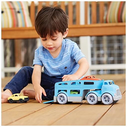 Green Toys Car Carrier Vehicle Set Toy, Blue - Image 4