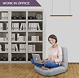 bonVIVO Easy Lounge Floor Chair – Adjustable Folding Chair with Back Support, Padded Floor Sofa for Meditation, Reading, Gaming – Comfortable Floor Seat for Adults – Gifts for Men & Women – Grey - Image 2