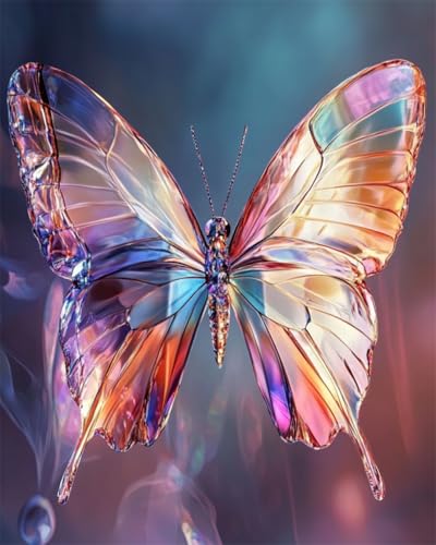 Kit de broderie au point de croix papillon fantastique, le cadeau créatif idéal 50x60cm