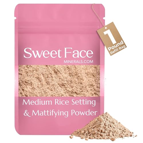 MEDIUM RICE SETTING BULK POWDER (1 Pound Refill Pouch) Loose Mineral Makeup Use alone or add to Foundation to create an even more Matte Finish Absorbs Oil Leaves Face Smooth Makeup Lasts Longer