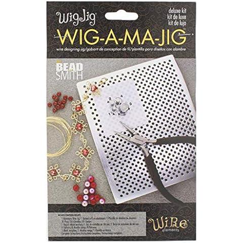 The Beadsmith Thing-A-Ma Jig Deluxe Metal Jewelry Wire Wrap Tool, Plastic aluminium Cover