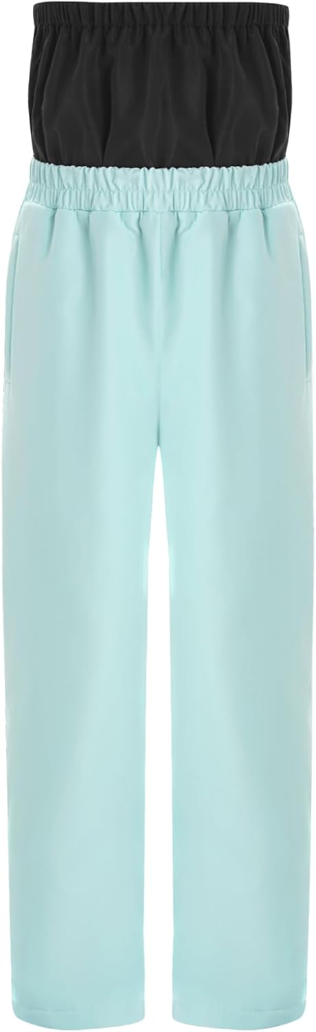 Hansber Kids Girls Waterproof Windproof Snow Ski Pants Winter Warm Snowboarding Pants Elastic Waist Hiking Trousers