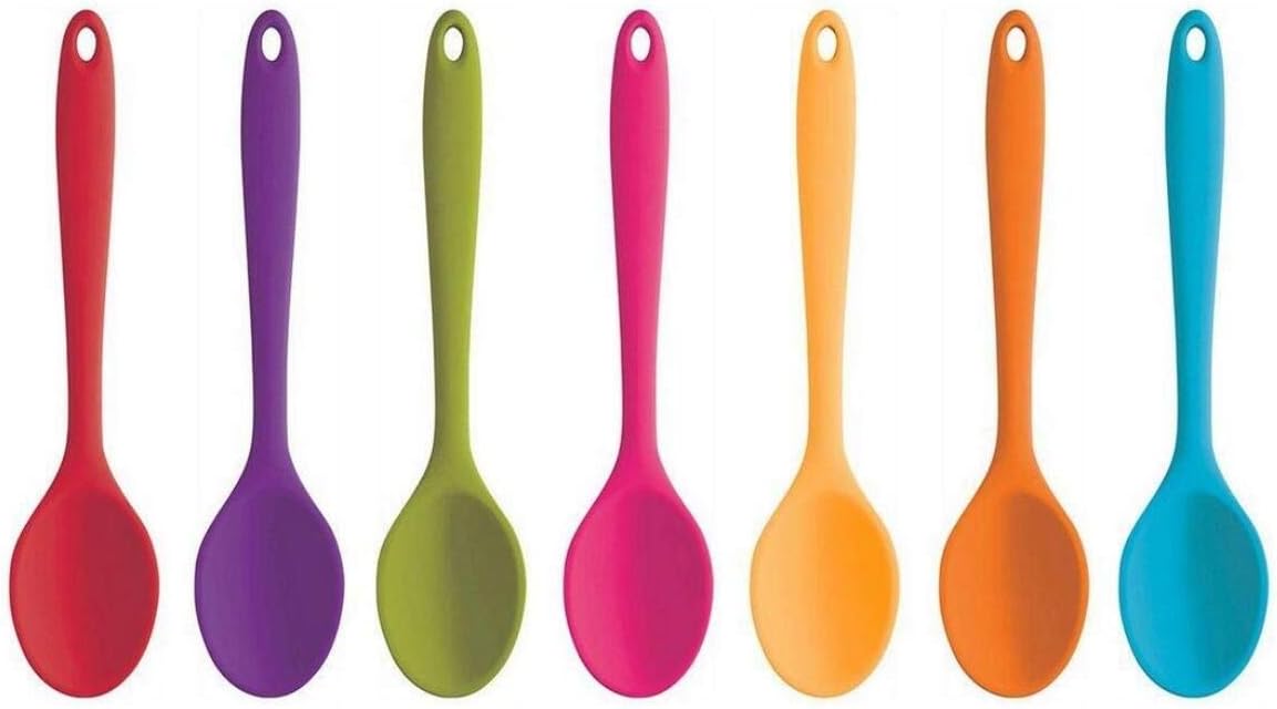 Fulla2116 Silicone spoon, silicone spoon, kitchen spoon, tablespoon, 20 cm