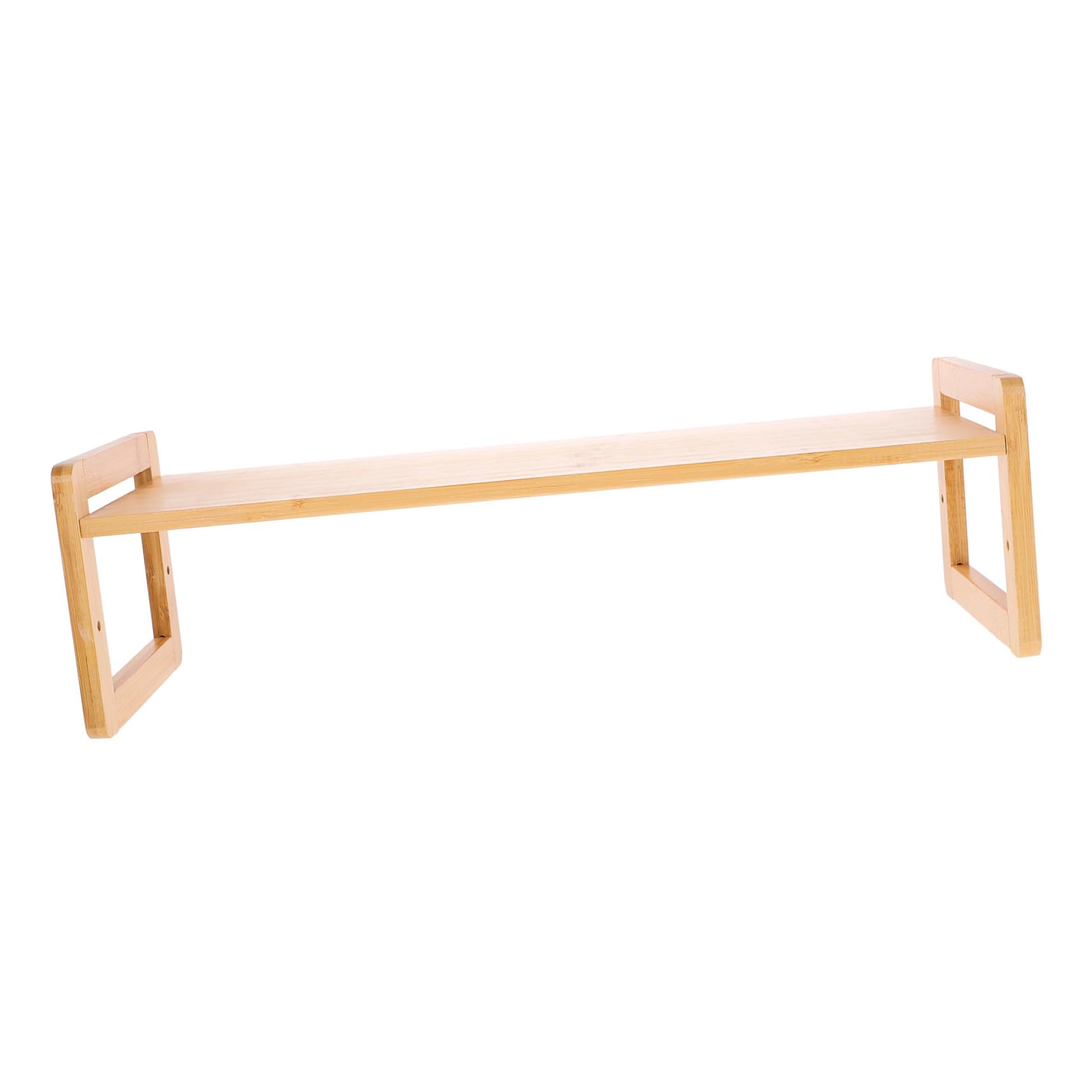 Supporto Rialzato per Monitor in Bamboo Naturale Organizzatore da Scrivania con Ripiano Singolo Elevatore per Computer Ergonomico e Multifunzionale per Ufficio e Laptop