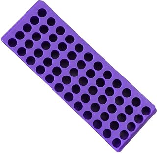 SagaSave 6 Colors Optional Plastic Test Tube Rack, 60 Holes Lab Test Tube Rack Holder for 0.5ml 1.5ml 2ml Test Tubes, Laboratories, Hospitals, Research Institutes, Homes(Purple)