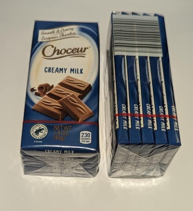 Creamy Milk Chocolate Smooth & Creamy European Chocolate Bars - 5 Bars x 1.4oz (40g)