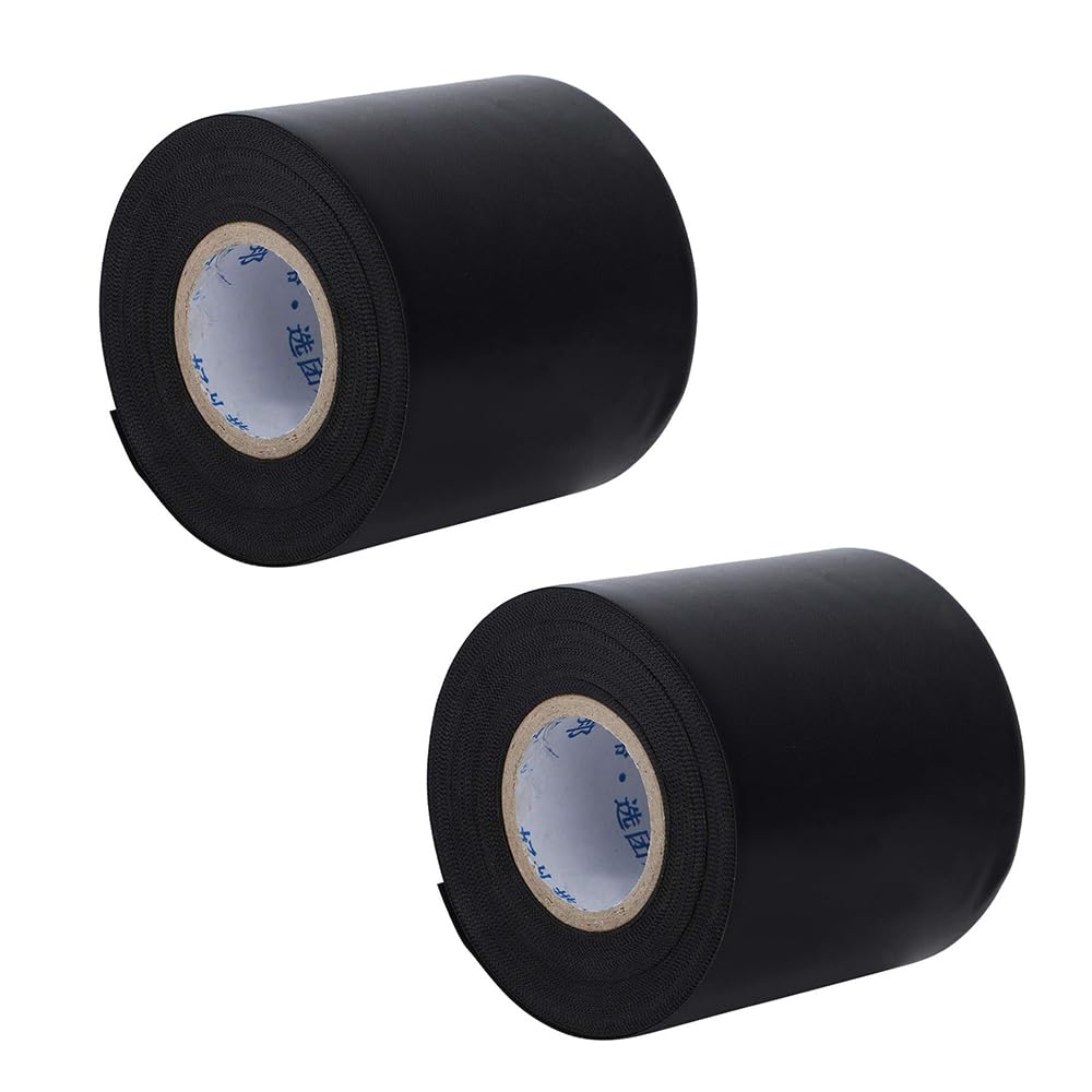Hapivida PVC Air Conditioner Insulation Tie Strap, Black Air Conditioning Insulation Tape Oil Resistant Tube Protective Portable Wrapping Tapes (2 Pieces)