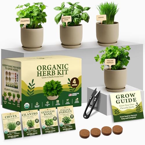 HOME GROWN Indoor Organic Herb Garden Kit – Unique Christmas