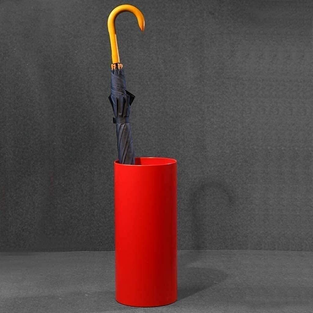 Amazon｜傘立て、ヨーロッパの円筒形傘立て、プラスチックトレイ、赤