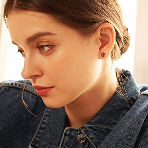 925 Sterling Silver Oval Stud Earrings For Women, Green May Birthstone Created Emerald Earrings Earrings Jewelry Mothers Valentines Day Gifts For Women Teen Girl Her Mom Girlfriend Wife Birthday #TOP3