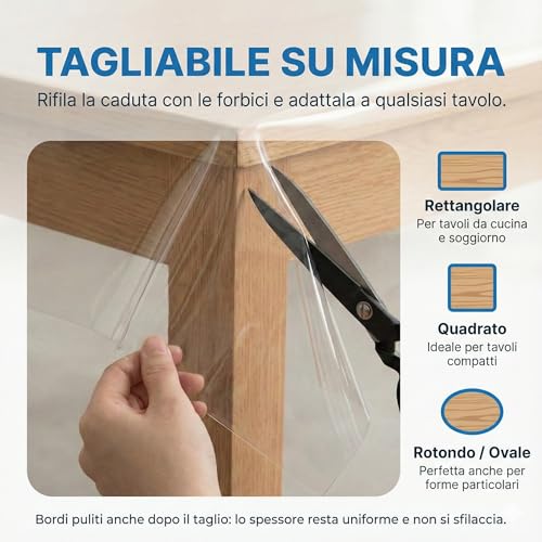 Nappe transparente anti-taches 140x240cm contre les rayures - 5
