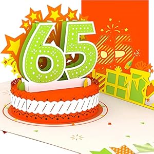 LIEBESSA® Geburtstagskarte zum 65. Geburtstag Handgemachte 3D Pop-Up Karte für Frau oder Mann – Jubiläum…